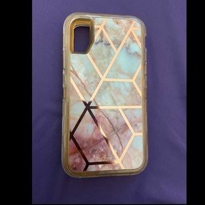 Rose Gold Bumper Style Marble IPhone 10 Case